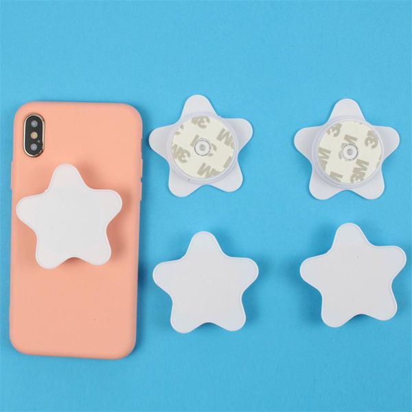 

10-100pcs star concave grooved blank material mobile phone folding stretch airbag bracket expanding holder balloon support cell mounts & hol