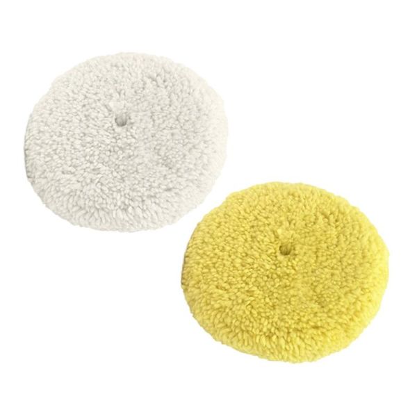 

care products m16 waxing wool wheel double side polished pads buffer for car (white)