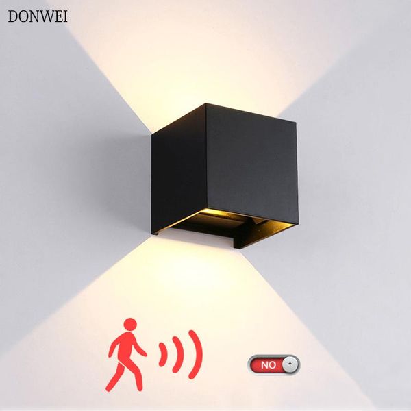 

radar motion sensor wall light waterproof ip65 porch modern led lamp outdoor courtyard garden indoor decor lamps
