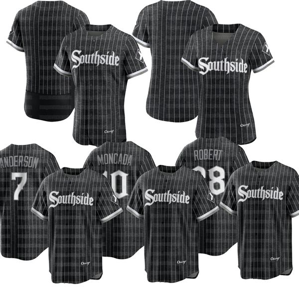 

youth white sox yermin mercedes 2021 city connect jersey luis robert tim anderson carlos rodon yasmani grandal lamb lance lynn yoan moncada, Blue;black