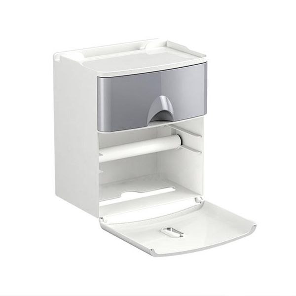 

toothbrush holder wall mounted automatic toothpaste dispenser storage rack soft toilet brush tissue box bathroom accessories set bath access