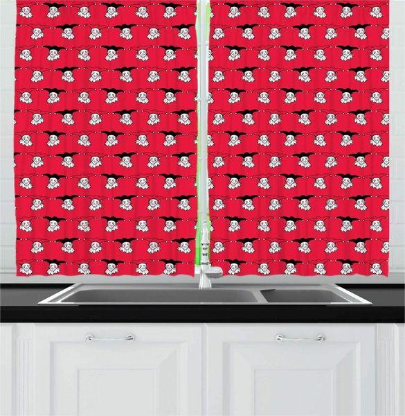 

curtain & drapes vermilion charcoal grey clown kitchen curtains graphics of smiling happy harlequin faces on a plain background for cafe