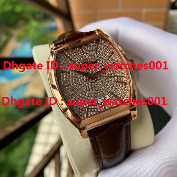 

babysbreath series 40*37*10mm diamond watch mens watches imported west tiecheng mechanical movement 316 fine steel case, Slivery;brown
