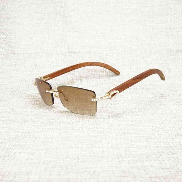 

70% off online store vintage rhinestone rimless sunglasses men natural buffalo horn wood square stone sun glasses women for outdoor shades o, White;black