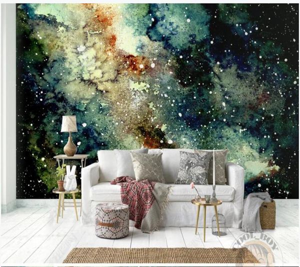 

wallpapers papel de parede blue dreamy abstract landscape oil painting 3d wallpaper mural,living room tv wall children's bedroom decor