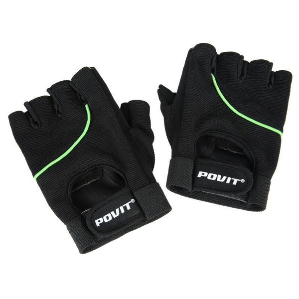 

sports fitness half finger gloves ridding cycling fingerless, Black