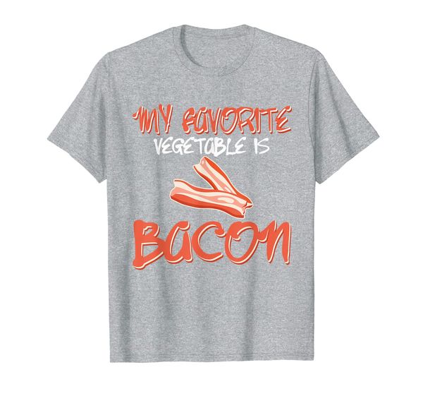 

funny bacon t-shirt my favorite vegetable is bacon t-shirt, White;black