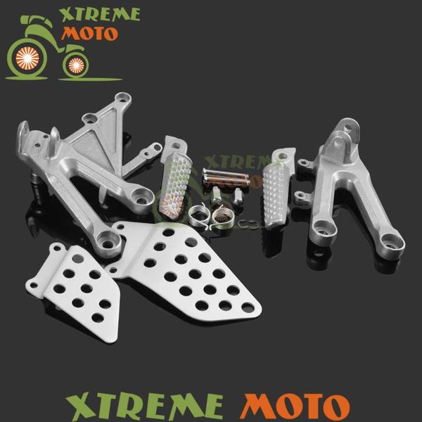 

pedals silver front rider footrest foot peg rests and bracket mount for cbr 1000 rr cbr1000rr 2004 2005 2006 2007