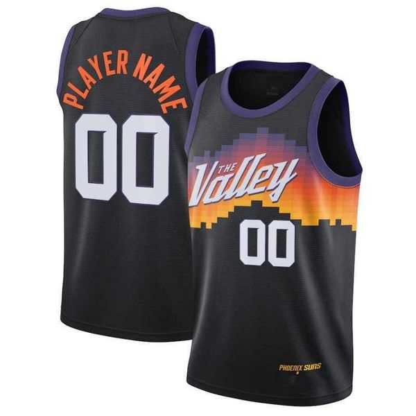 

2021 new suns jersey 1# booker 3# paul 22# embroidered basketball suit
