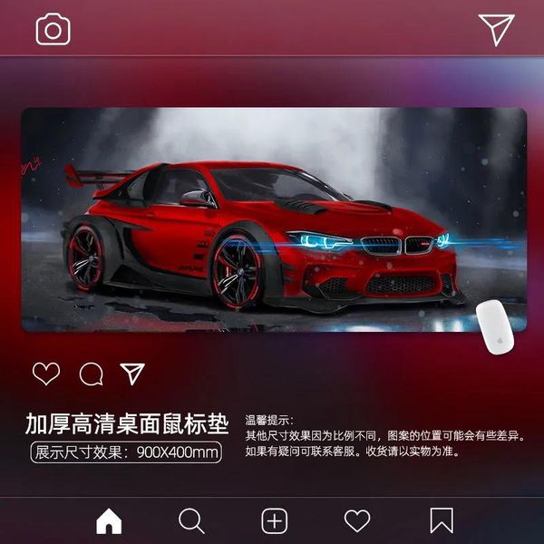 

mouse pads & wrist rests sports car cool personality pad natural rubber creative computer keyboard desk gamer mousepad home office writing