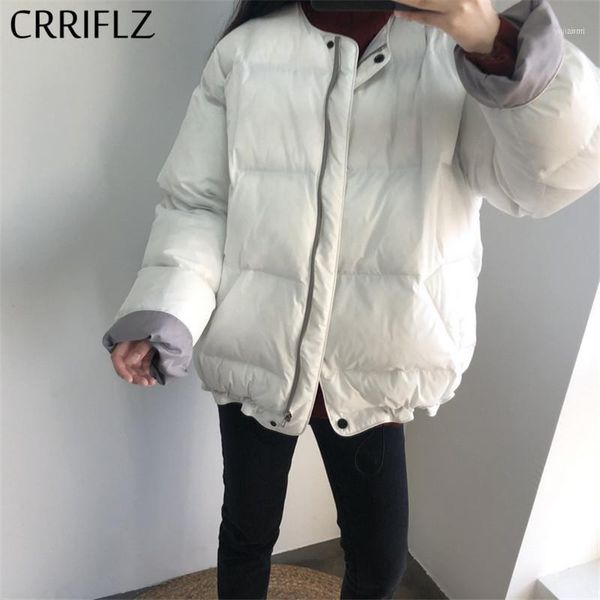 

women's down & parkas short winter jacket women fashion sweet collarless a buckle coats warm thicken casual parka crriflz1, Black