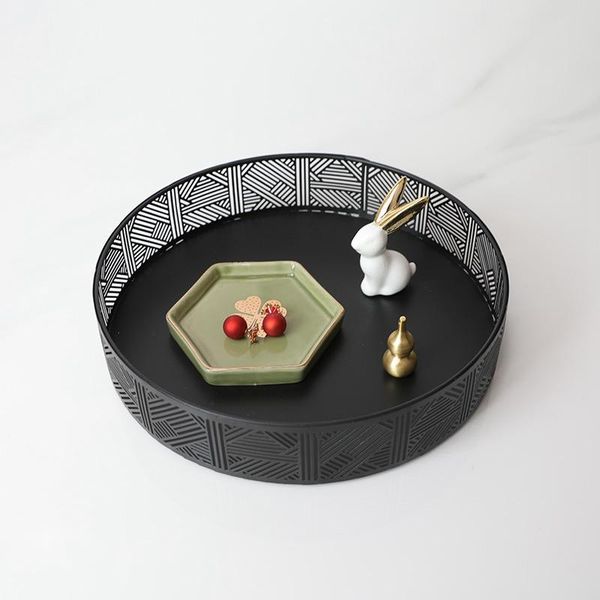 

kitchen storage & organization antique metal tray round iron home black wrought
