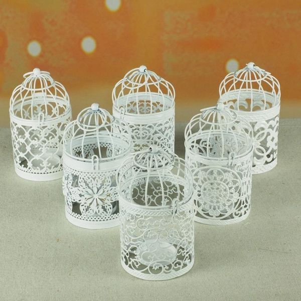 

fragrance lamps hollow holder candlestick tealight hanging lantern bird cage vintage wrought
