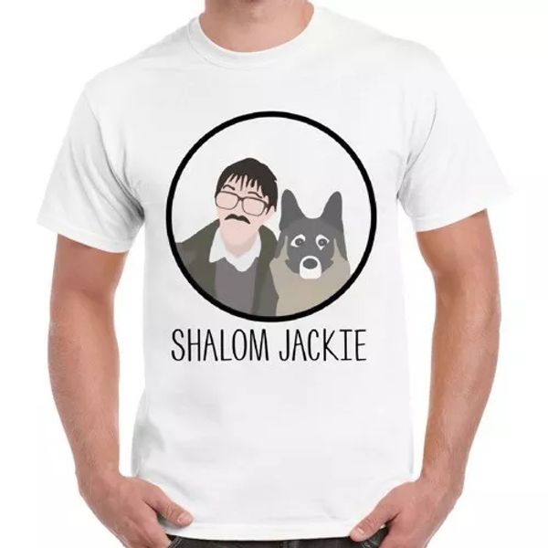 

shalom jackie friday night dinner parody wilson funny gift retro t shirt 2359, White;black
