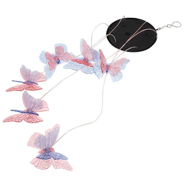 

solar lamps 1pc power wind chime led lamp butterflies hanging