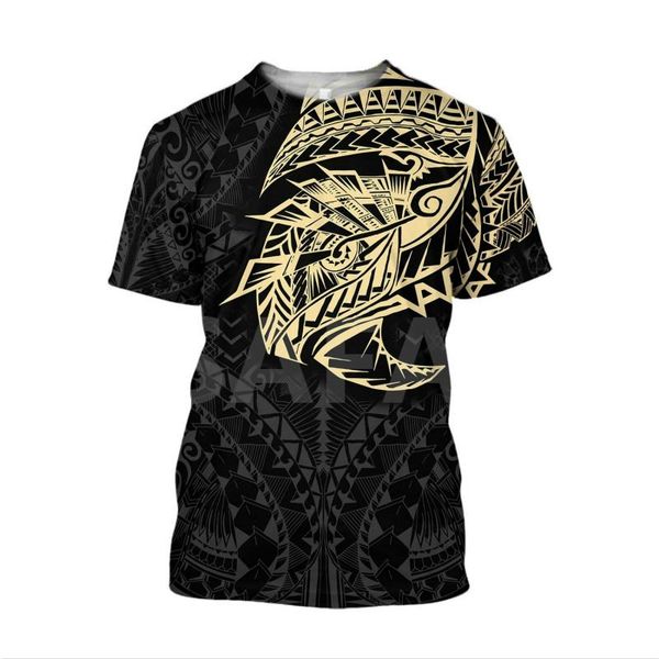 

men's t-shirts hawaiian polynesia ocs pattern 3d printing oversized t-shirt and women's fashion harajuku casual style, White;black