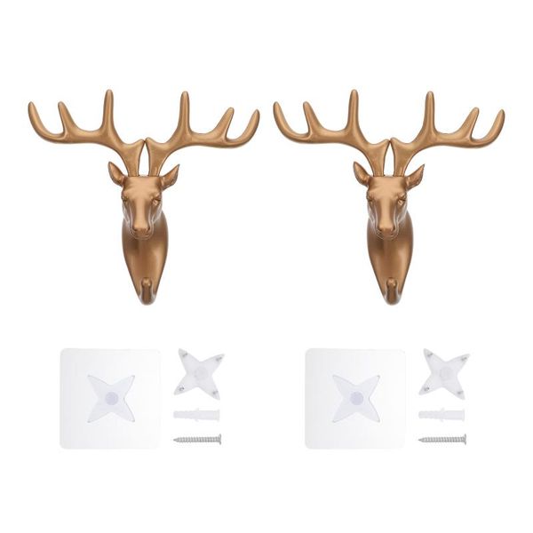 

hooks & rails 2pcs exquisite animals decorative wall hangers ornaments