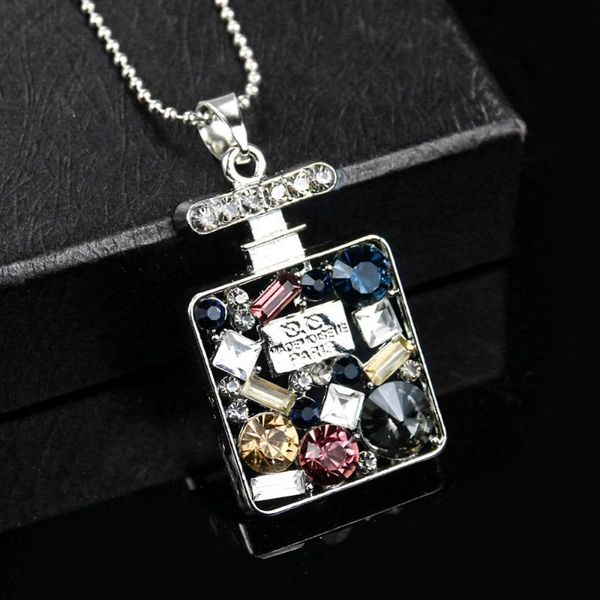 

pendant necklaces hollow crystal cz sweater women long korean brand jewelry/gros collier femme/neckless/colar/collana/halskette, Silver