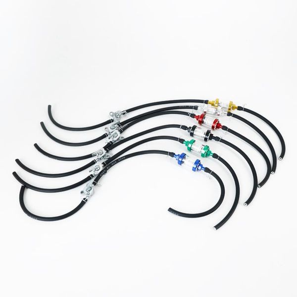 

parts color 8mm motorcycle inner fuel filter gasoline filters + petrol line hose+oil switch+6 clips moto scooter dirt bike