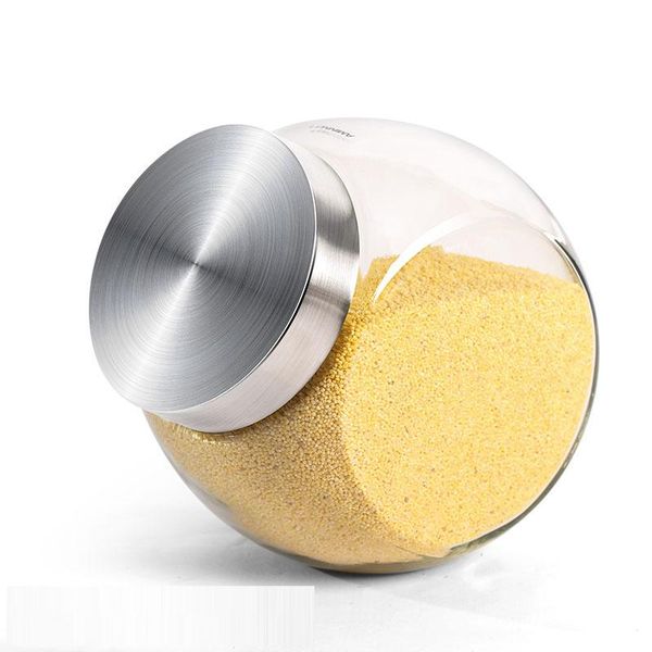 

glass airtight tins tea kitchen miscellaneous grains and legumes storage tank large size with lid containers bottles & jars