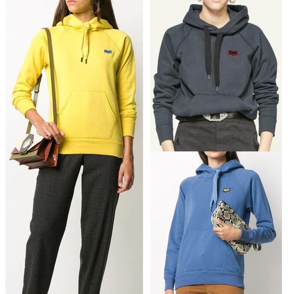 

women's hoodies & sweatshirts flocking logo ladies hoodie long sleeve casual wild loose women sweatshirt pulover, Black