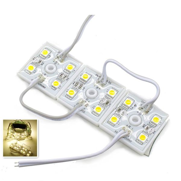 

100pcs ip65 waterproof led modules dc12v 4 white/warm white for signs advertisements
