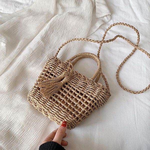 

school bags 2021 hand-woven summer ins portable bag with all-go cross body