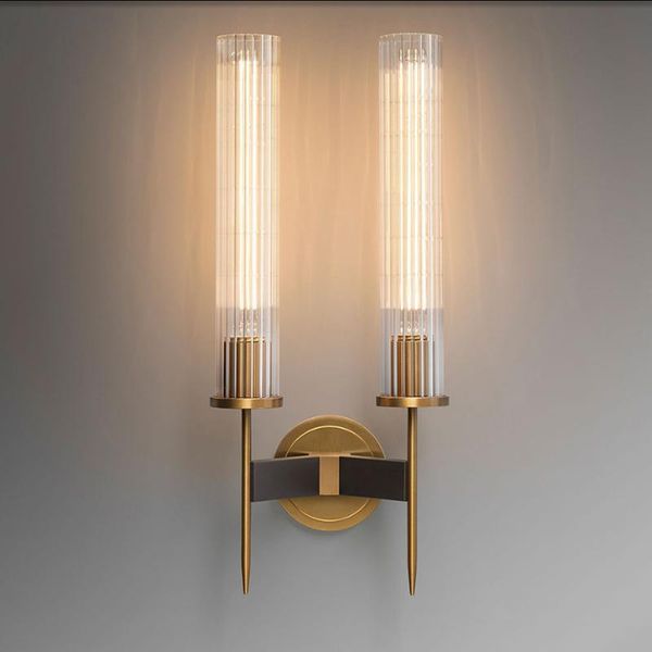 

wall lamp postmodern simple and luxurious living room study bedroom bedside background full copper