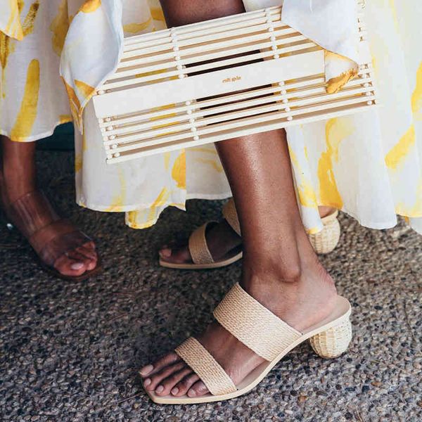 

sandals b379 fashion open-toed weird summer shoes abnormal heels feminine sandals square toe gm6m, Black