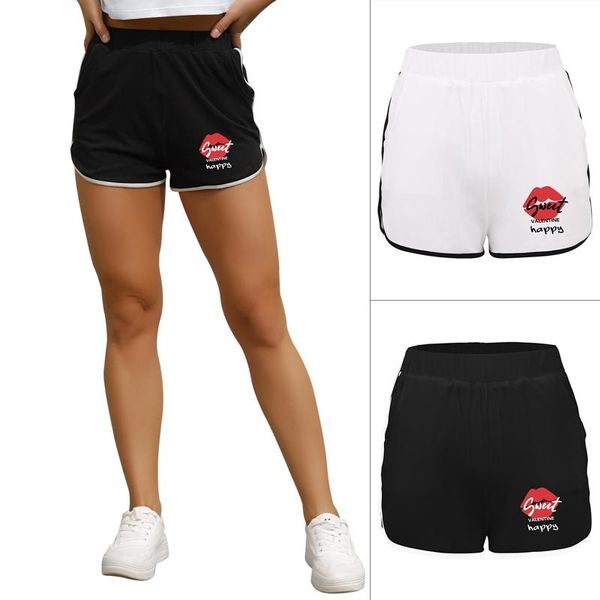 

women's shorts summer casual mid waist short fashion woman pants, White;black
