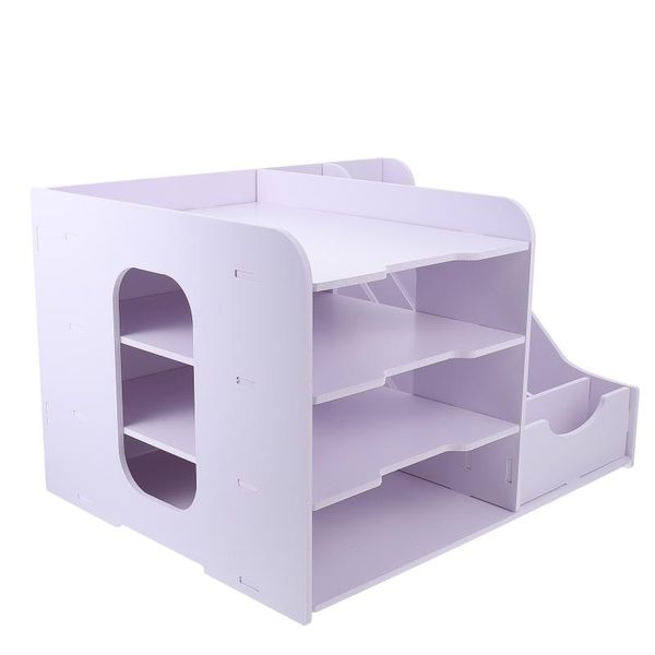 

hooks & rails 1pc tablemulti-layer file storage box durable office deskrack