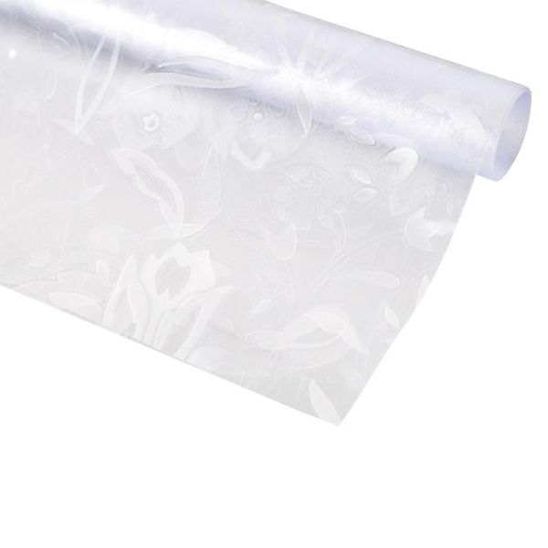 

window stickers glass frosted decorative premium 3d tulip frosting no need glue embossed textured reusable insulation cellophane