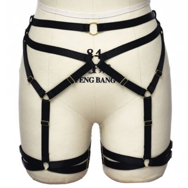 

seductive leg ring waist strap jk net red seductive garter, Black;white