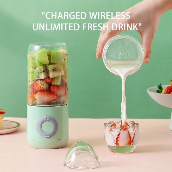 

blender 500ml hand-held usb mixer juicer machine electric portable smoothie wireless charging kitchen fruit cutter squeezer