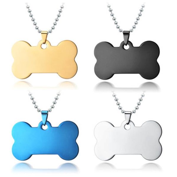 

pendant necklaces selling stainless steel dog tag blank pet identity glossy metal private customization, Silver