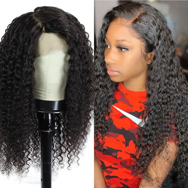 

lace front human hair wigs for women 10-28inch curly pre plucked remy frontal wig 150%, Golden;white