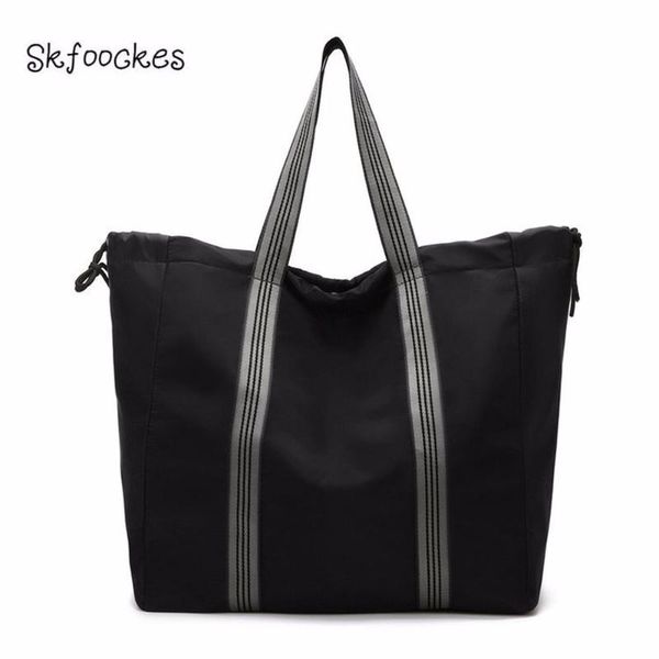 

duffel bags skfoockes women handbags 2021 three-shoulder travel bag handbag rope shoulder oxford woven