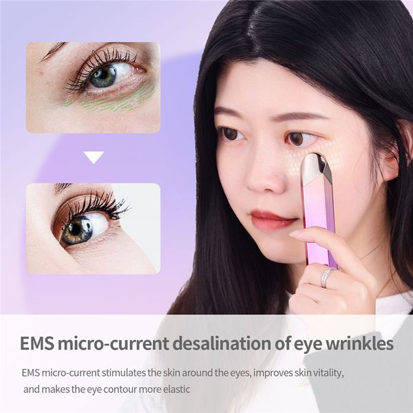 Electric Eye Massager Vibration erhitzte Augen massieren Anti -Falten -Ziehen Rotblau -Hell -Therapie Dunkle Kreisentfernung