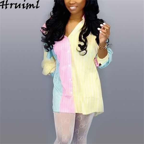 

shirt dresses for women color matching casual long sleeve clothing drop shoulder stitching sukienka damska 210513, Black;gray