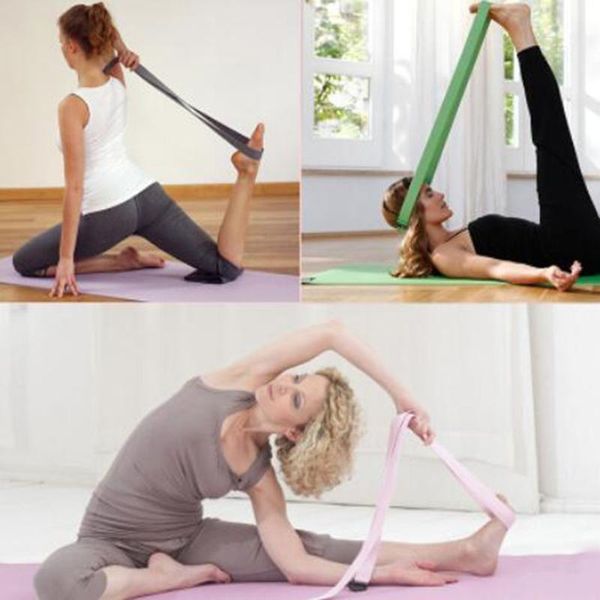 

resistance bands yoga stretch strap d-ring belt sport waist leg fitness exercise gymnastics band adjustable equipment