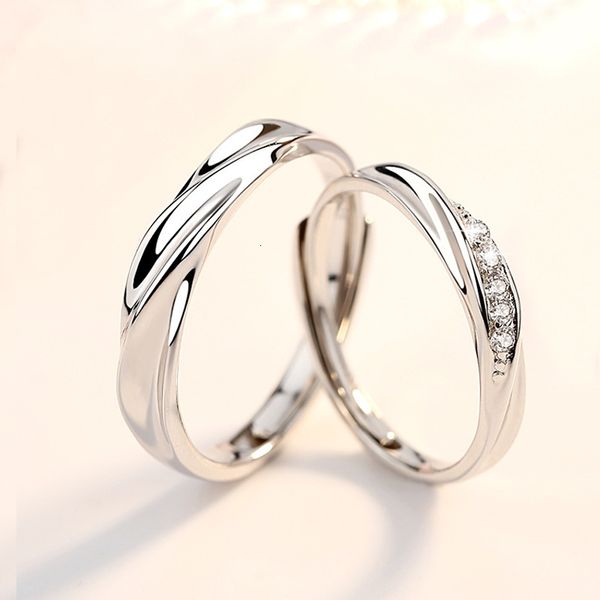 

couple ring a pair of 925 silver jewelry for men and women