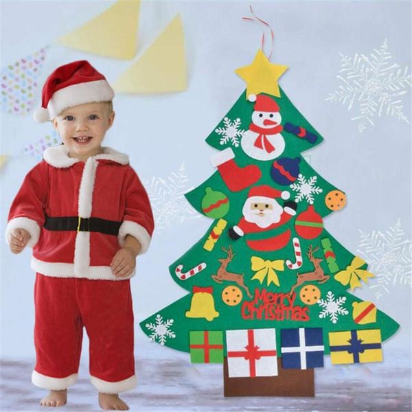 

christmas decorations tree felt 3ft diy year with 26pcs ornaments for kids gifts home door wall decoration