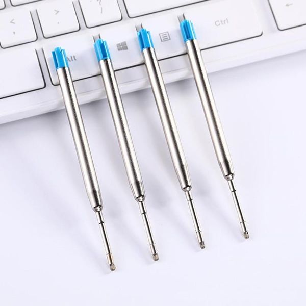 

pcs metal ballpoint pen refills blue black ink medium supplies office pens refill ball school for parker stationery rolle a3d7, Blue;orange