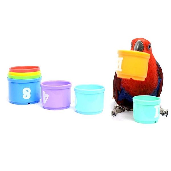 

other bird supplies pet-educational stacking cup toy for birds