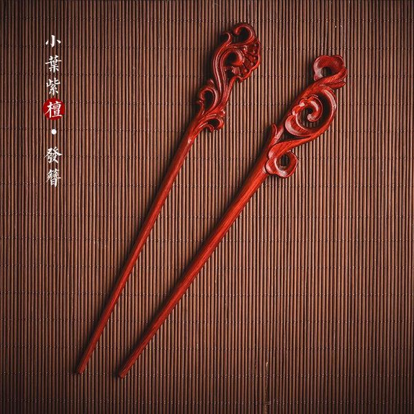 

hair clips & barrettes leaf red sandalwood auspicious cloud hairpin female pins simple retro birthday valentine's day gift stick access, Golden;silver