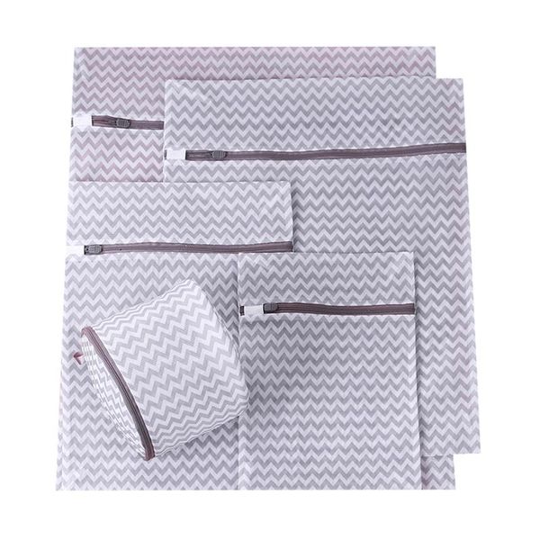 

mesh laundry bag polyester wash bags water ripple for washing machines bra 5pcs