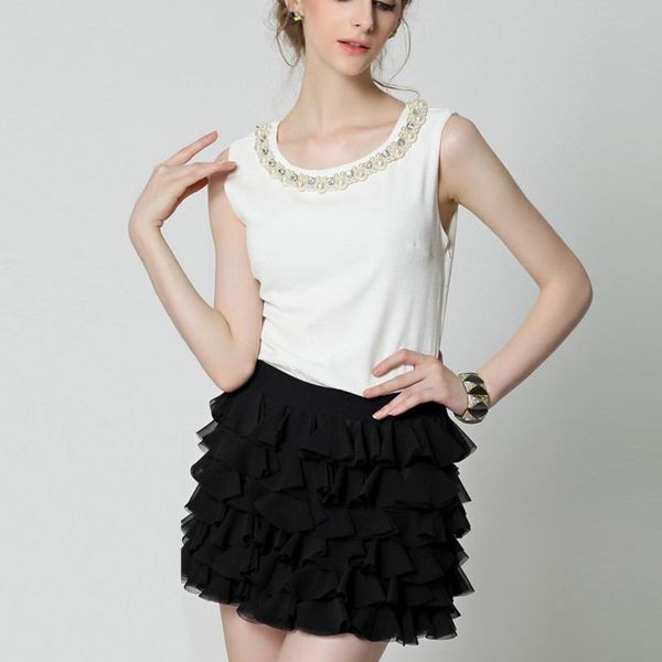 

casual dresses women summer dress female beaded diamond korean style clothing cute sleeveless women's fashion 2021, Black;gray