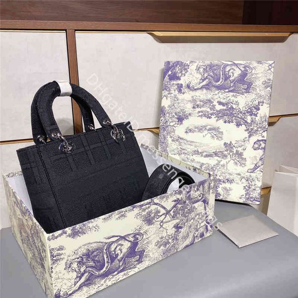 

2021 luxury designer lady fashion handbags totes letter d-stripes my abc retro all-match horizontal plaid embroidery di fei bag