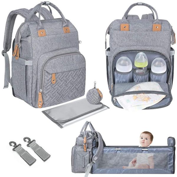 

diaper bags bag backpack with changing bed travel bassinet station waterproof multifunctional large capacity nappy pockets