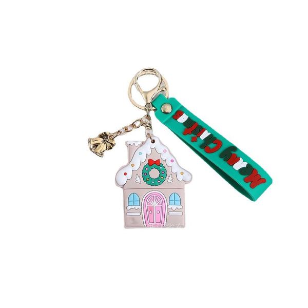 

party favor christmas series keychain cartoon santa claus snowman elk pendant